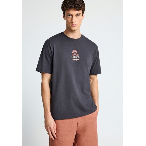 Funky Buddha Graphic Print T-Shirt Ανδρικό (FBM013-053-04-ANTHRACITE)