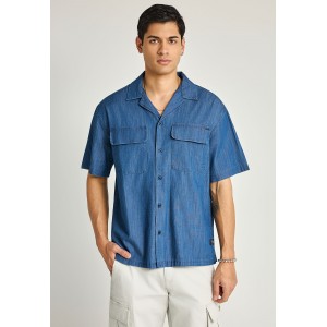 Funky Buddha Ανδρικό Πουκάμισο Με Κοντό Μανίκι (FBM013-053-05-MD-BLUE)