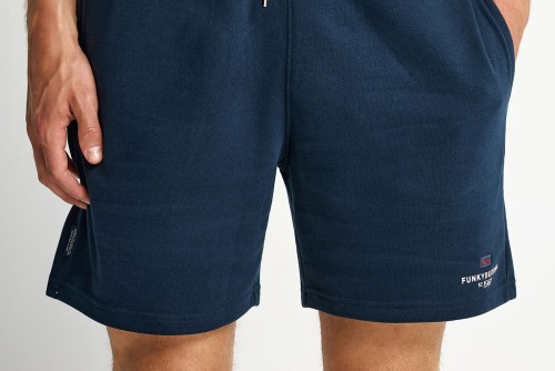 Funky Buddha Printed Logo Βερμούδα Αθλητική Ανδρική (FBM013-054-03-NAVY)