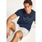 Funky Buddha Ανδρική Αθλητική Βερμούδα Εκρού