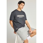 Funky Buddha Ανδρική Αθλητική Βερμούδα Γκρι