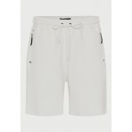 Funky Buddha Ανδρική Αθλητική Βερμούδα Λευκή