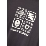 Funky Buddha Ανδρικό Κοντομάνικο T-Shirt Ανθρακί