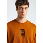 Funky Buddha Ανδρικό Κοντομάνικο T-Shirt Πορτοκαλί