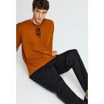 Funky Buddha Ανδρικό Κοντομάνικο T-Shirt Πορτοκαλί