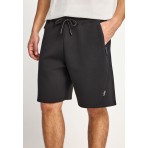 Funky Buddha Ανδρική Αθλητική Βερμούδα Μαύρη