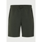 Funky Buddha Ανδρική Αθλητική Βερμούδα Χακί