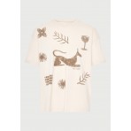 Funky Buddha Ανδρικό Κοντομάνικο T-Shirt Μπεζ