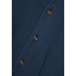 Funky Buddha Ανδρικό Κοντομάνικο Πουκάμισο Μπλε Σκούρο