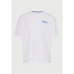 Funky Buddha Ανδρικό Κοντομάνικο T-Shirt Λευκό, Μπλε