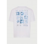 Funky Buddha Ανδρικό Κοντομάνικο T-Shirt Λευκό, Μπλε