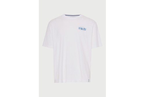 Funky Buddha Print On The Back T-Shirt Ανδρικό (FBM013-060-04-WHITE)