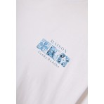 Funky Buddha Ανδρικό Κοντομάνικο T-Shirt Λευκό, Μπλε