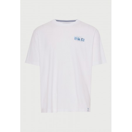 Funky Buddha Ανδρικό Κοντομάνικο T-Shirt Λευκό, Μπλε