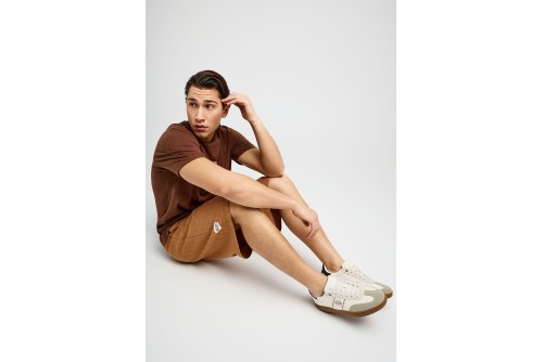 Funky Buddha Printed Logo Βερμούδα Αθλητική Ανδρική (FBM013-062-03-TOBACCO-BROWN)