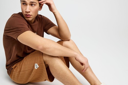 Funky Buddha Printed Logo Βερμούδα Αθλητική Ανδρική (FBM013-062-03-TOBACCO-BROWN)