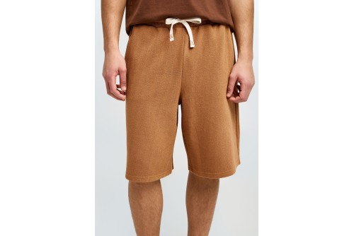 Funky Buddha Printed Logo Βερμούδα Αθλητική Ανδρική (FBM013-062-03-TOBACCO-BROWN)
