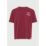 Funky Buddha Ανδρικό Κοντομάνικο T-Shirt Μπορντό