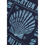 Funky Buddha Ανδρικό Κοντομάνικο T-Shirt Μπλε Σκούρο