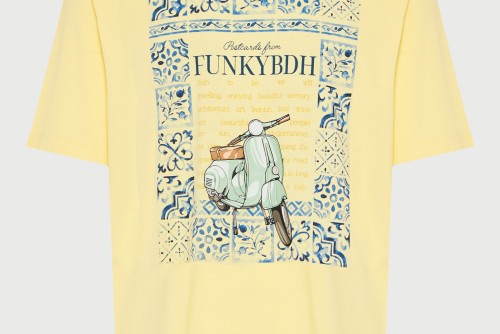 Funky Buddha Ανδρική Μπλούζα Κοντό Μανίκι Και Τύπωμα (FBM013-063-04-LEMONADE)