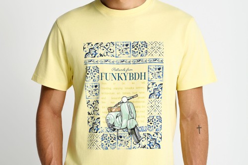 Funky Buddha Ανδρική Μπλούζα Κοντό Μανίκι Και Τύπωμα (FBM013-063-04-LEMONADE)