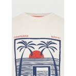 Funky Buddha Ανδρικό Κοντομάνικο T-Shirt Εκρού