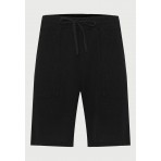 Funky Buddha Ανδρική Αθλητική Βερμούδα Μαύρη