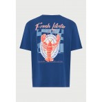 Funky Buddha Ανδρικό Κοντομάνικο T-Shirt Μπλε