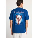 Funky Buddha Ανδρικό Κοντομάνικο T-Shirt Μπλε