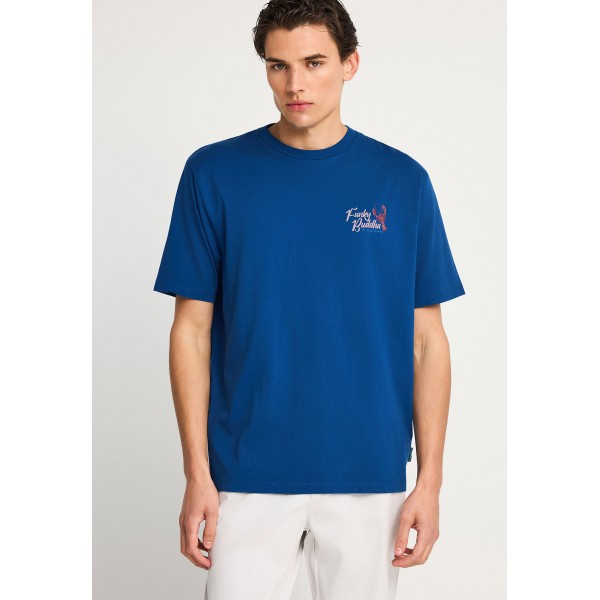 Funky Buddha Relaxed T-Shirt Ανδρικό (FBM013-066-04-TWILIGHT-BLUE)