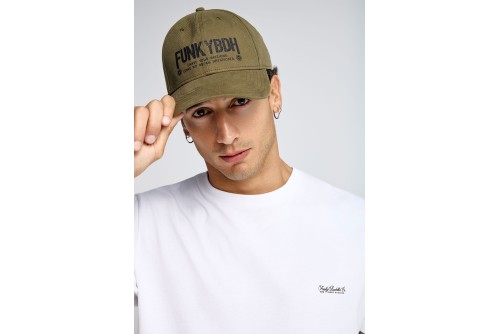 Funky Buddha Branded Print Καπέλο Classic (FBM013-068-10-GREEN-MOSS)
