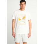 Funky Buddha Ανδρικό Κοντομάνικο T-Shirt Εκρού, Διάφορα Χρώματα