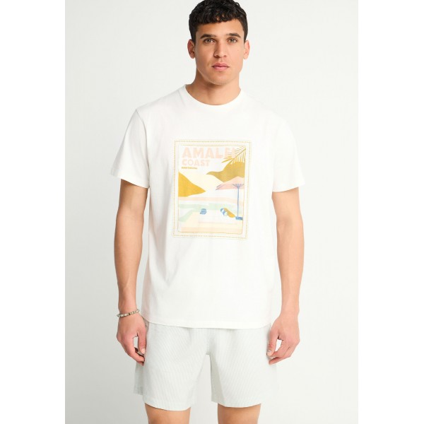 Funky Buddha Ανδρική Μπλούζα Κοντό Μανίκι Και Τύπωμα (FBM013-069-04-OFF-WHITE)