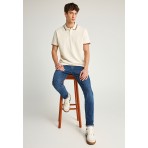 Funky Buddha Slim Tapered Fit Ανδρικό Παντελόνι Τζιν Μπλε Σκούρο