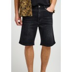 Funky Buddha Ανδρική Βερμούδα Τζιν Μαύρη