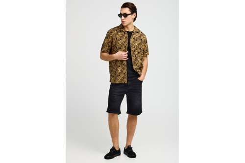 Funky Buddha Βερμούδα Τζιν Ανδρική (FBM013-072-03-BLACK)