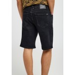 Funky Buddha Ανδρική Βερμούδα Τζιν Μαύρη