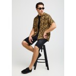 Funky Buddha Ανδρική Βερμούδα Τζιν Μαύρη