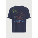 Funky Buddha Ανδρικό Κοντομάνικο T-Shirt Μπλε Σκούρο