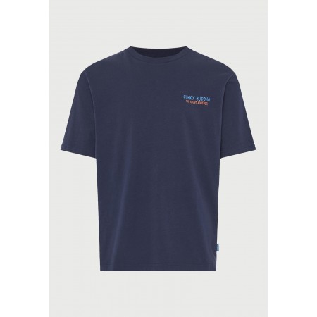 Funky Buddha Ανδρικό Κοντομάνικο T-Shirt Μπλε Σκούρο