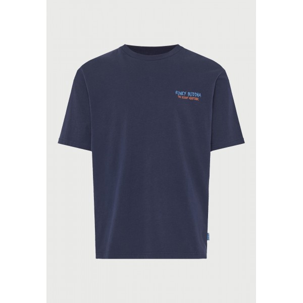 Funky Buddha Print On The Back T-Shirt Ανδρικό (FBM013-074-04-NAVY)