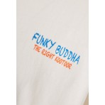 Funky Buddha Ανδρικό Κοντομάνικο T-Shirt Εκρού