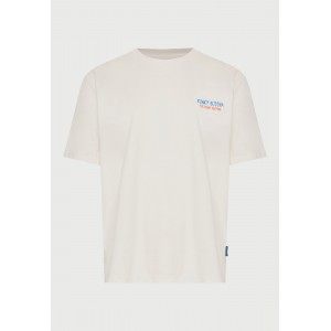 Funky Buddha Ανδρική Μπλούζα Κοντό Μανίκι Και Τύπωμα (FBM013-074-04-OFF-WHITE)