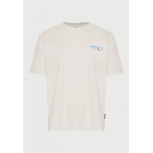 Funky Buddha Ανδρική Μπλούζα Κοντό Μανίκι Και Τύπωμα (FBM013-074-04-OFF-WHITE)