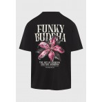 Funky Buddha Ανδρικό Κοντομάνικο T-Shirt Μαύρο