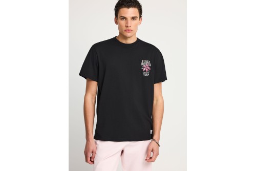 Funky Buddha Print On The Back T-Shirt Ανδρικό (FBM013-075-04-BLACK)