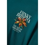 Funky Buddha Ανδρικό Κοντομάνικο T-Shirt Πετρόλ