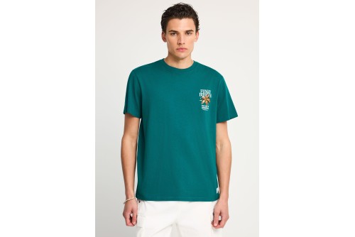 Funky Buddha Print On The Back T-Shirt Ανδρικό (FBM013-075-04-DEEP-LAKE)