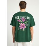 Funky Buddha Ανδρικό Κοντομάνικο T-Shirt Πράσινο