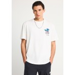 Funky Buddha Ανδρικό Κοντομάνικο T-Shirt Εκρού